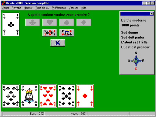 Jeu de Belote pour Windows (1994-2000)