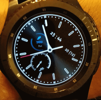 Première version de mon cadran pour Samsung Gear S3